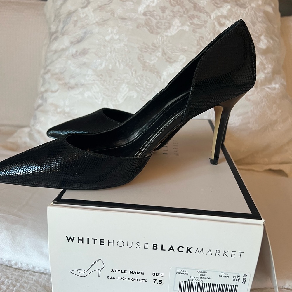 White House Black Market Black Pointed-Toe Heels